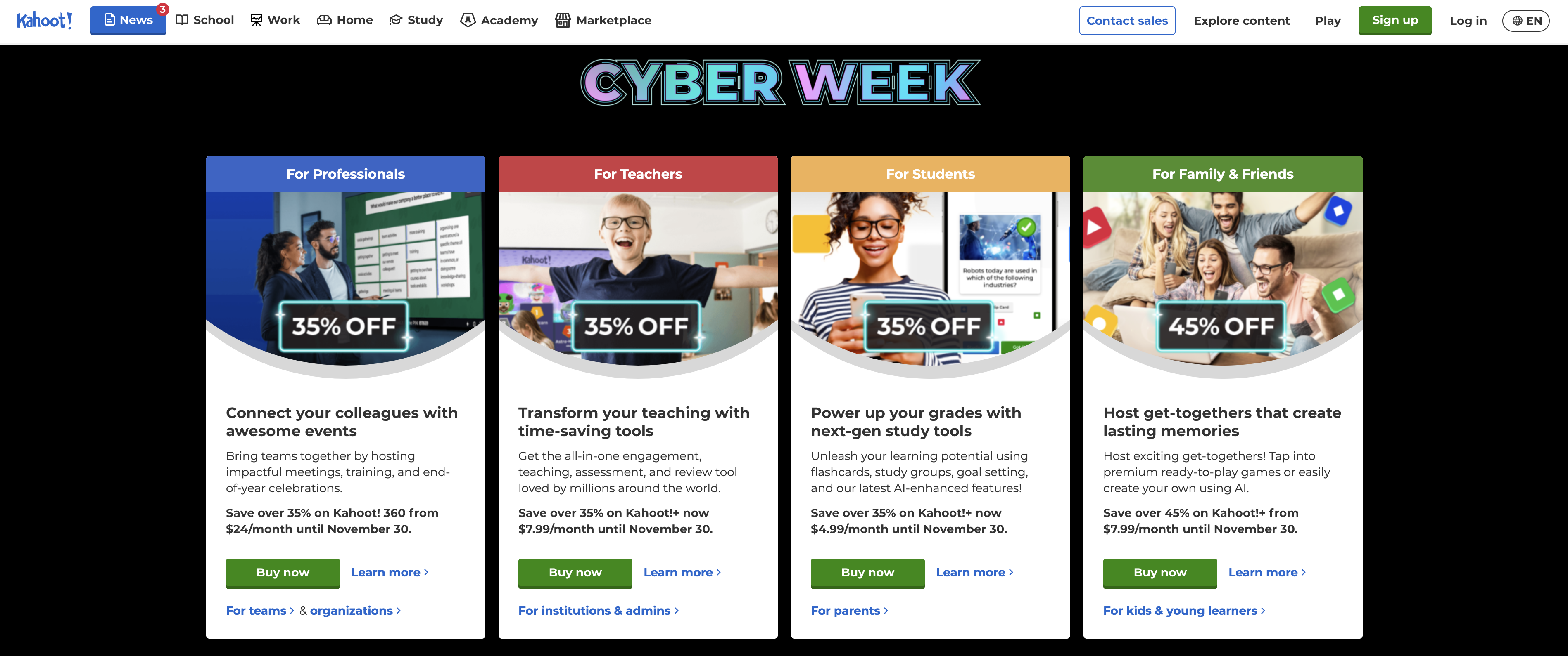 即時反饋系統：kahoot