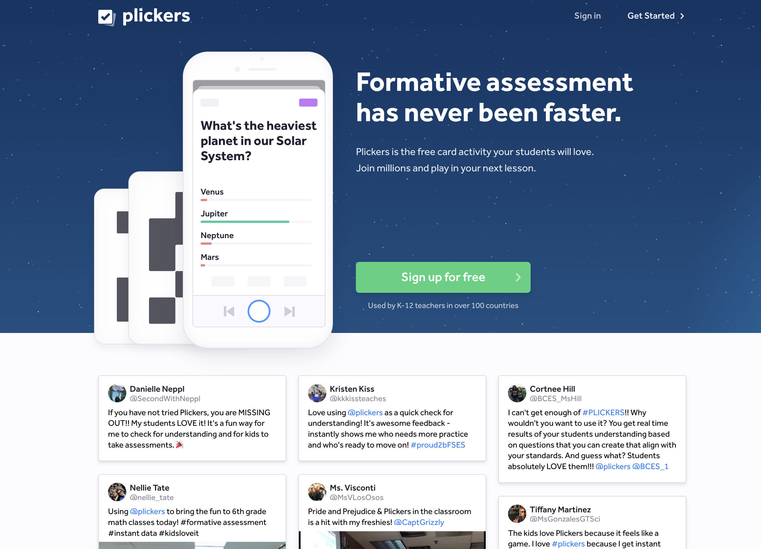 即時反饋系統：Plickers
