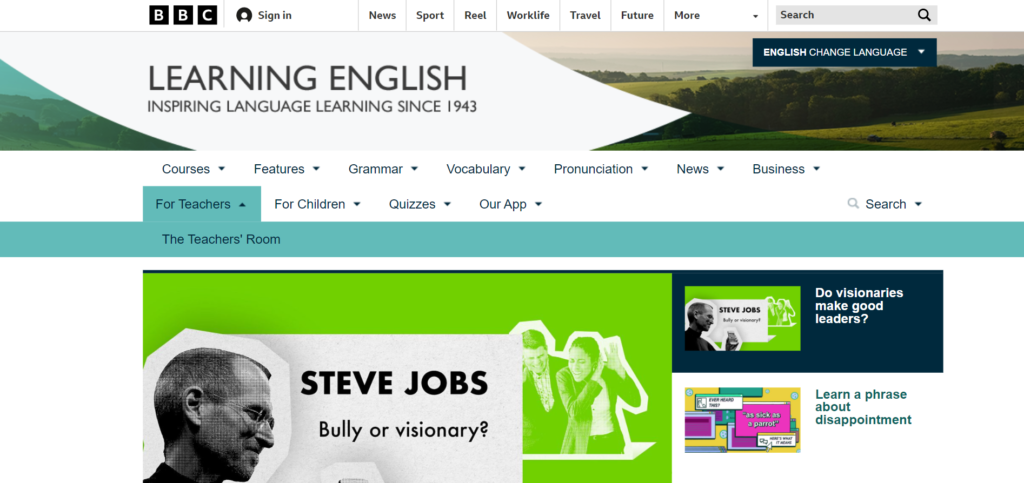 英文自學網站：BBC Learning English 官網