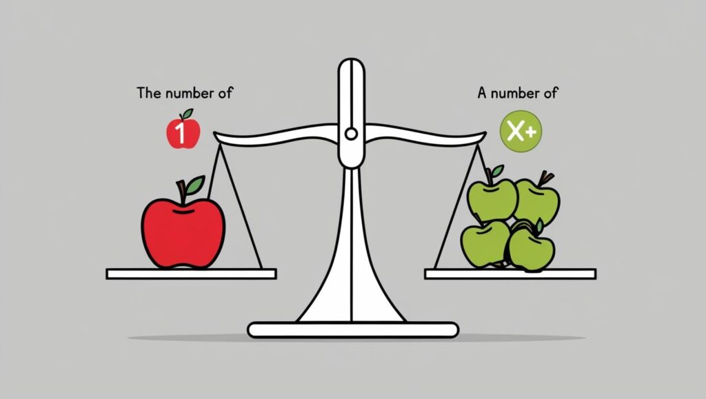 the number of 和 a number of 的差異