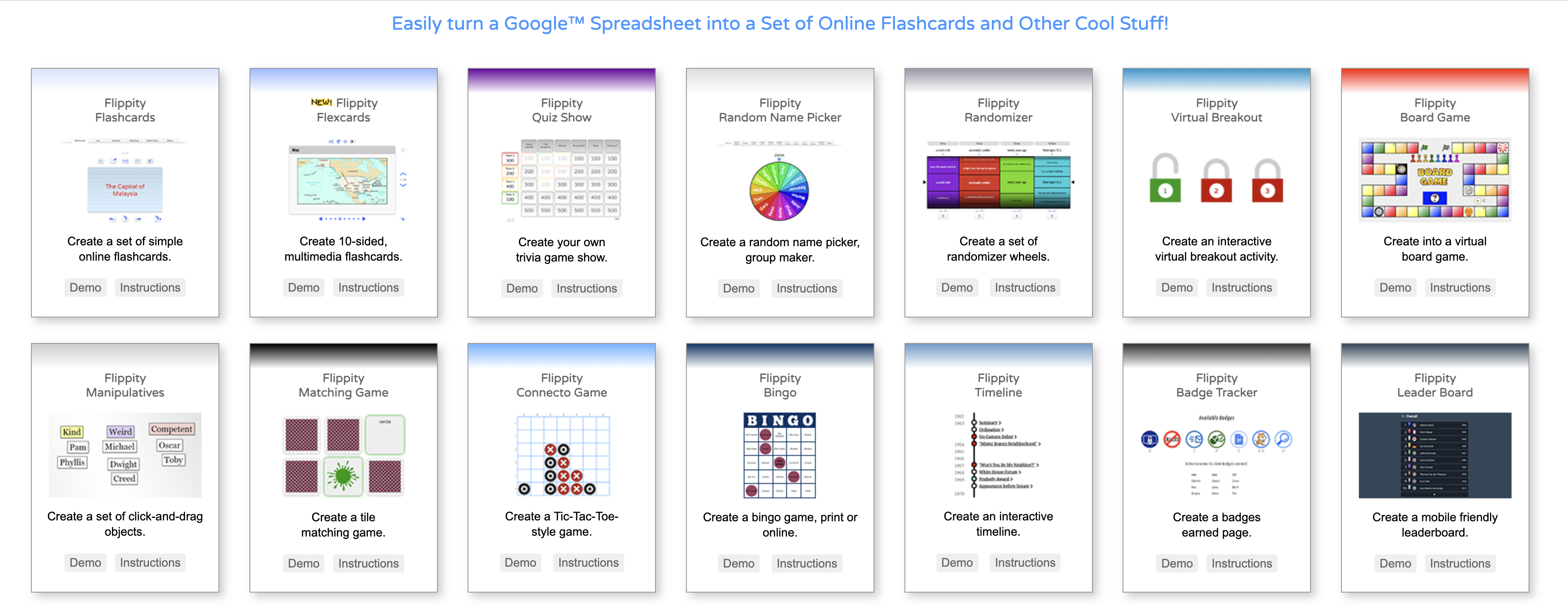 線上教學工具：Flippity