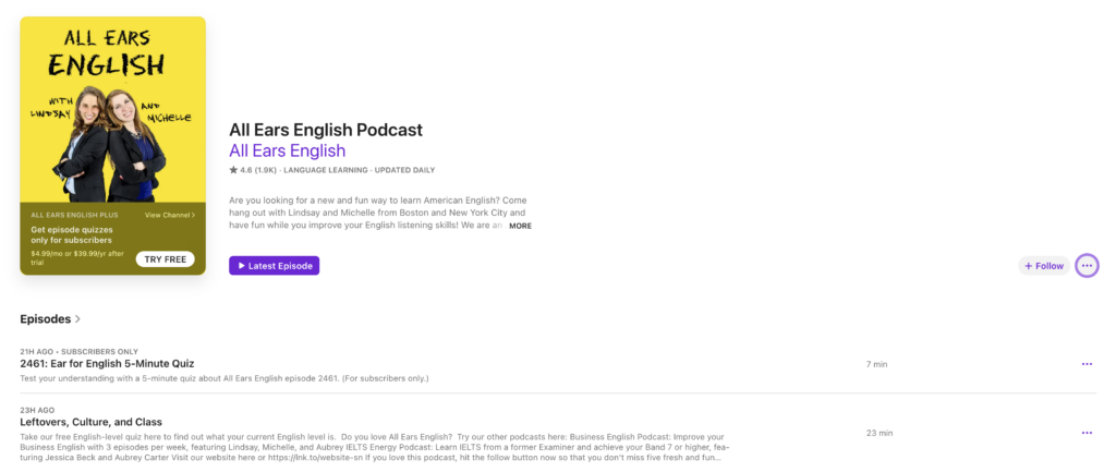 All Ears English Podcast