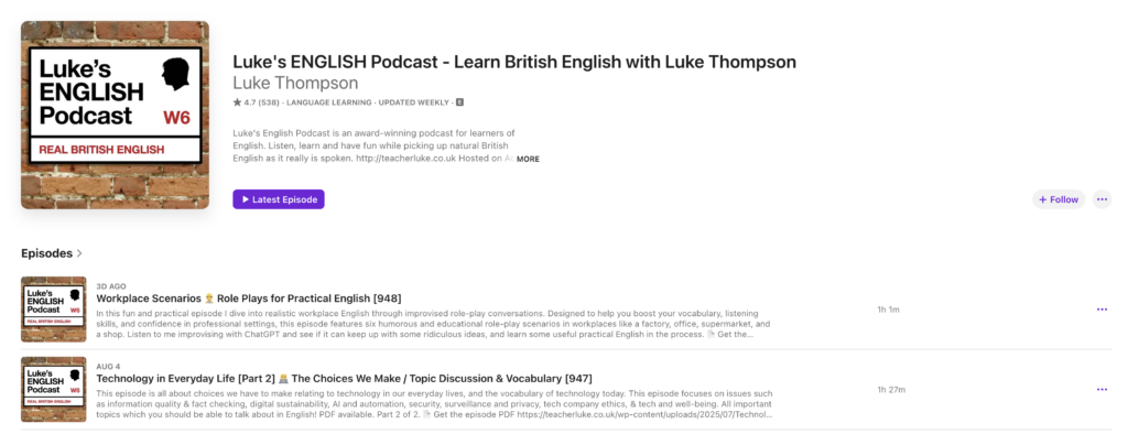 Luke's ENGLISH Podcast