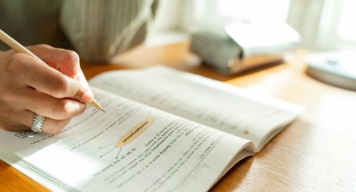 pexels-yaroslav-shuraev-9490246 a human studying with a textbook